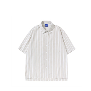 GcBrand Lab SS26 复古主题元素 撞色条纹设计 短袖衬衫 休闲衬衣