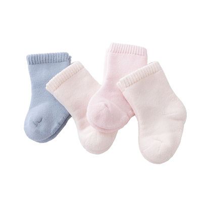拉比秋冬儿童抑菌毛圈新生袜
