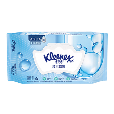 舒洁纯水湿厕纸80抽系列