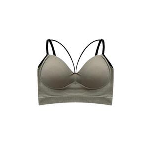 夏新款韩版修身交叉吊带背心打底外穿一体罩杯文胸抹胸美背上衣女