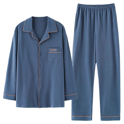 睡衣男纯棉长袖春秋款秋季家居服