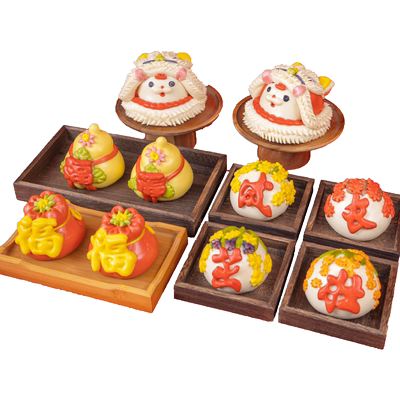 花馍馍周岁馒头胶东花饽饽醒狮抓周布置道具满月百岁百天蛇马面点