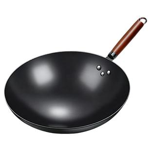 【后厨专用】铁锅家用炒菜锅已开锅轻薄老式无涂层燃气灶专用炒锅