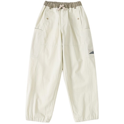 Wiilliambeta复古拼接纯棉长裤