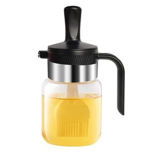 油刷油瓶一体玻璃油壶家用厨房烙饼耐高温食品级硅胶刷子烧烤专用