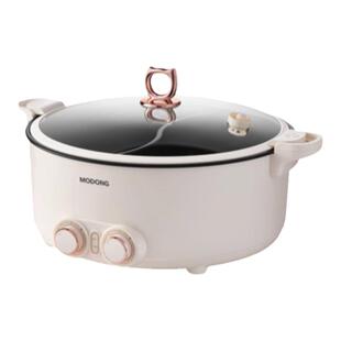 摩动微压鸳鸯锅双控多功能家用电火锅蒸煮大功率电煮锅特大号电锅
