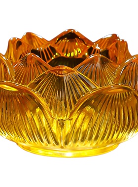 琉璃莲花供水杯佛前供佛水杯供奉观音净水杯室内七彩圣水杯招财杯