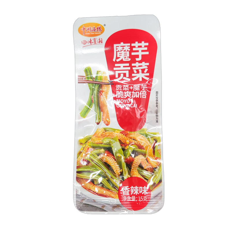 中洲渔馆魔芋贡菜酸辣蒜香味零食