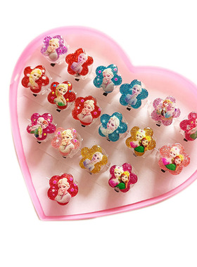 萌言饰品儿童发光树脂戒指买就送