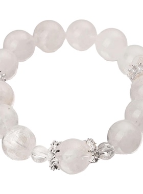 与卿珠宝【白银阙】白月光手链女白雪花幽灵雪花花托手串送礼女友