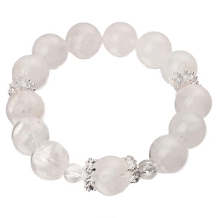 与卿珠宝【白银阙】白月光手链女白雪花幽灵雪花花托手串送礼女友