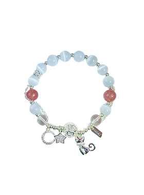 一眼沦陷~温柔草莓晶星星猫咪手链女轻奢小众精致手饰高级感配饰