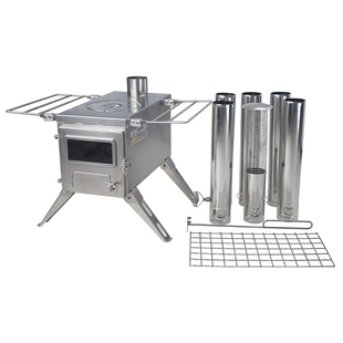 【自营】WINNERWELL户外露营柴火炉方形取暖炉野营炉燃烧玻璃烤箱