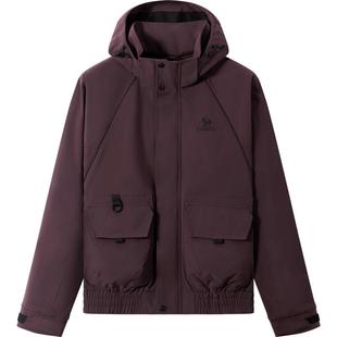骆驼男装工装夹克男2025秋季新款外套男户外防泼水防风登山服男