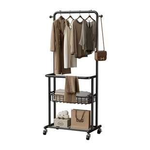 2025新款衣帽架家用卧室客厅落地式简易挂衣服架置物不占空间收纳