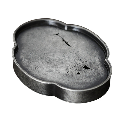 斑锡龙复古储水纯锡壶承干泡台