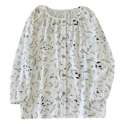 春秋季女士纯棉长袖上衣