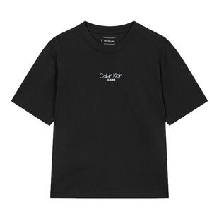 正品Calvin Klein/CK夏季女士休闲宽松重磅圆领纯色短袖T恤上衣