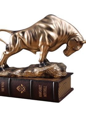 牛气冲天招财牛办公室酒柜摆件