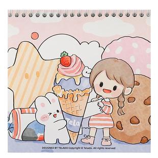 提拉多阿布A4手帐离型纸本A5双面活页手账素材本贴纸收集收纳册胶带自制手帐本图鉴本加厚离形纸本线圈离形本