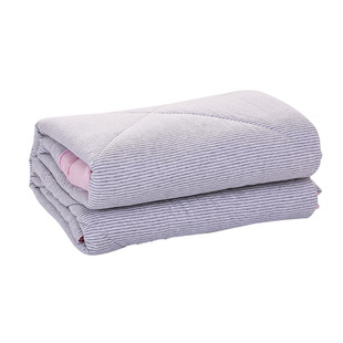 天竺棉空调夏凉被子可水洗机洗纯棉春秋针织棉裸睡双人被芯三件套