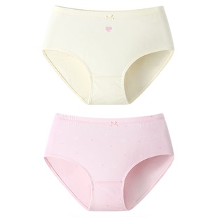 【3A级抗菌】安奈儿童装女童内裤三角裤两件装秋新款弹力透气