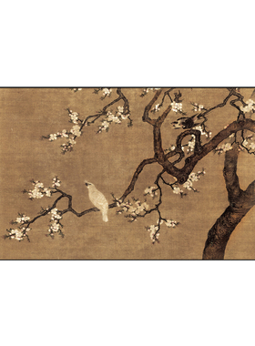 《杏花双雉图》意境感装饰画