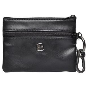 穆羊加厚羊皮包 双拉链真皮证件包 资格证身份证驾驶证钥匙零钱包