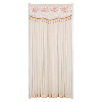 新款蕾丝门帘红色婚房防蚊纱帘