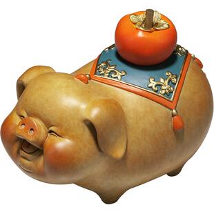 铜师傅《诸事大吉》客厅桌面铜猪摆件 家居装饰工艺品 新婚礼物