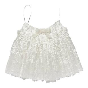 【MARCHEN】蕾虎设计感琉璃吊带上衣修身气质清凉小背心labelhood