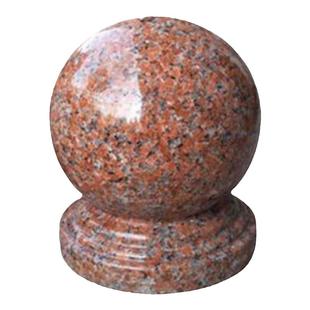 新大理石圆球大门石球大门柱球花岗岩宝珠岑红挡车球枫叶红路障