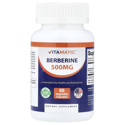 Vitamatic,小檗碱，500 毫克，60 粒素食胶囊