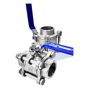 304不锈钢三片式牙口手动球阀内螺纹焊接球阀全通径耐腐蚀Q61F-16