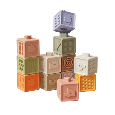 可啃咬软胶积木叠叠乐抓握训练