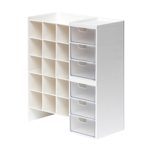 女生工位整理神器办公桌收纳好物置物架桌面斜插式笔筒书桌收纳盒