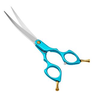 樱花舞进口440C宠物小弯翘剪美容剪刀狗狗专用剪子翘剪超轻分体剪