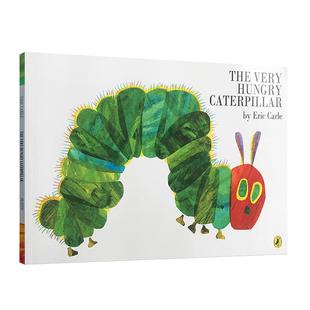 好饥饿的毛毛虫 英文原版the very hungry caterpillar艾瑞卡尔 撕不烂 儿童早教启蒙读物纸板翻翻洞洞书theveryhungrycaterpillar