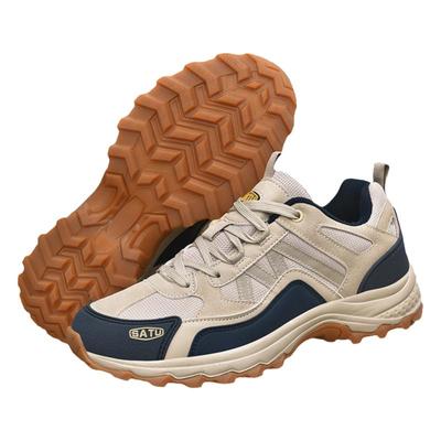 真皮中年爸爸鞋男款旅游鞋牛筋底