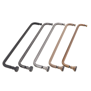 全季酒店淋浴冲凉房玻璃门专用拉手孔距450mm+防撞橡胶蘑菇头把手