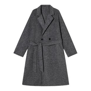 PSO Brand男装女装【羊毛】双面加厚可束腰双面毛呢中长款大衣