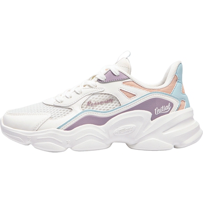 361度女鞋老爹鞋皮面防水运动鞋