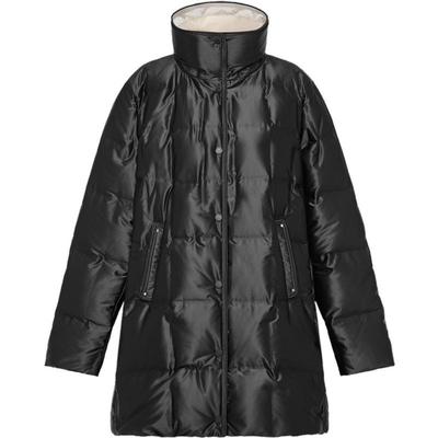 EP雅莹含桑蚕丝缎面羽绒服