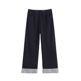 孕之优品孕妇裤秋冬外穿时尚设计感孕早期小个子九分裤孕妇阔腿裤