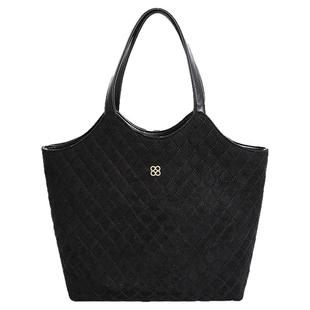 菱格绣线大容量包包女2025秋冬季新款复古麂皮绒单肩包手提托特包