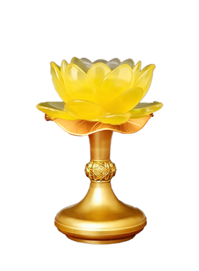 莲花灯七彩荷花灯LED家用佛供灯