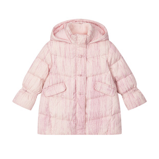 观山见笛莎联名儿童冬季保暖外套25新款女童三防加厚国风羽绒服