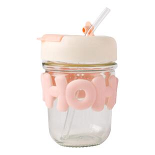 水杯玻璃杯吸管杯女高颜值可爱便携耐热仙女杯创意双饮杯随手杯子