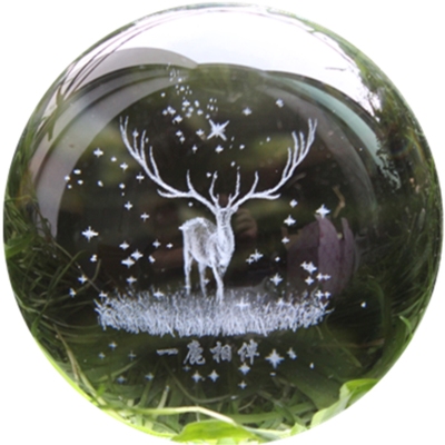 麋鹿星空透明可爱风女生水晶球