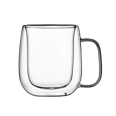 高硼硅玻璃双层防烫水杯可微波